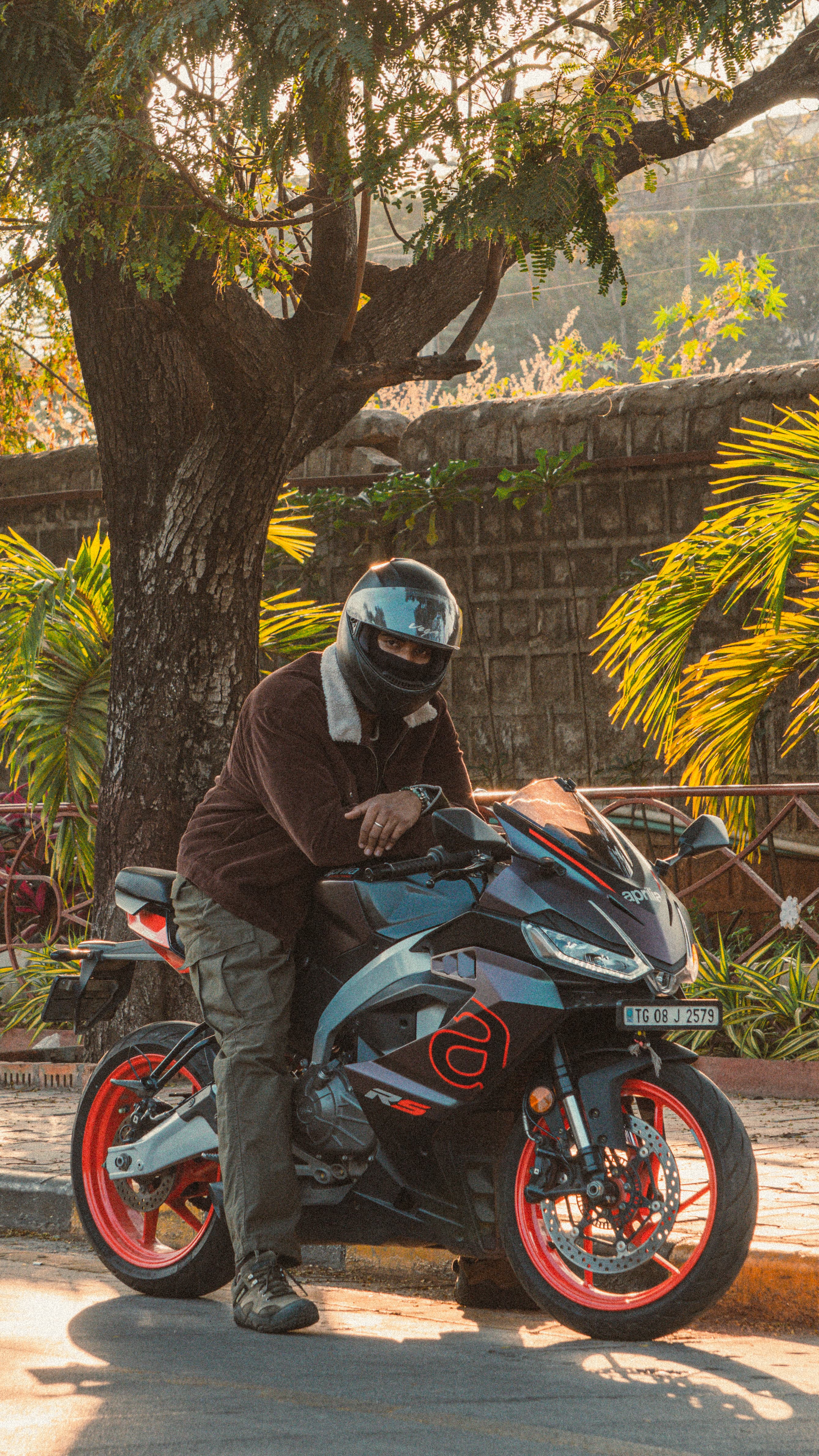 Eshaan cinematic bike portrait